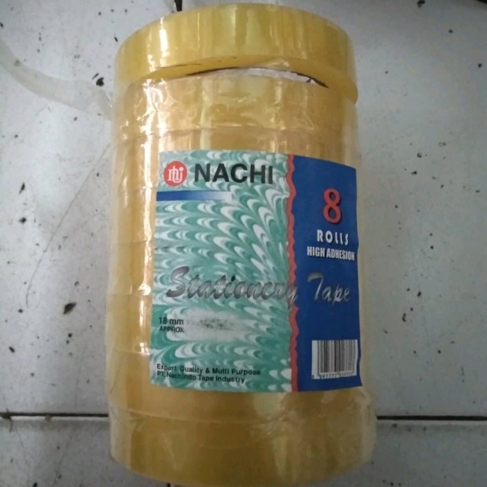 

HOT PROMO Lakban Bening Nachi18 mm x 90 yard ASLI