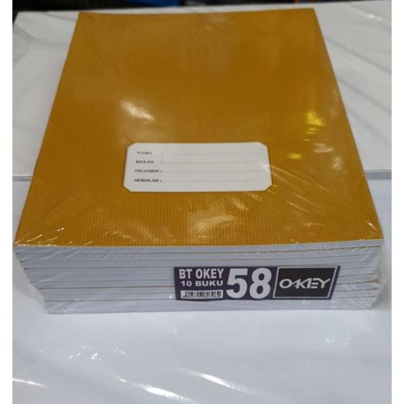 

8.8 Big Sale Buku Tulis Okey Sampul Coklat Isi 38 Lembar / 58 Lembar (10 Buku) Grosir !!