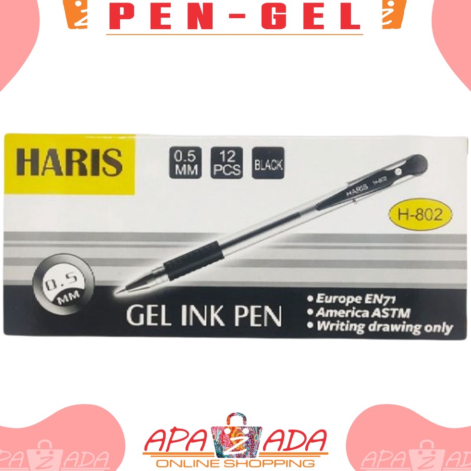 

シ I 4631 Apazada - Gel Pen / Pulpen Gel 0.5mm Tinta Hitam Isi 12 Pcs / Pena Gel Office Smooth / Ink Pen Bolpen Lancip GP-SQ888 ♠ ♛