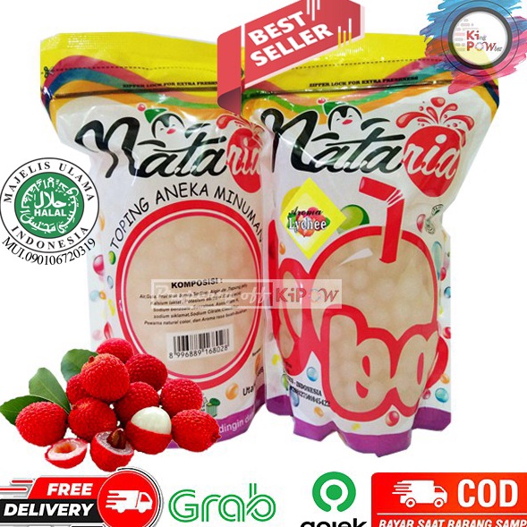 

Pasti Murah Popping Boba Lychee - boba Leci 500gr | Supplier Powder Minuman Bubble Drink