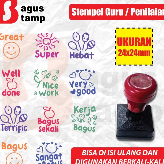 

KDGZ0098 ✔✔SALE✔✔ Stempel Guru Rewards Penilaian Teacher Stamp SD TK