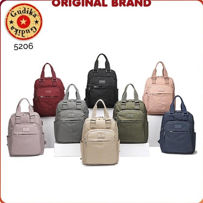 Sale Bisa COD Tas ransel wanita Original gudika 5206 USB Nilon waterproof /TAS WANITA KEKINIAN/TAS W