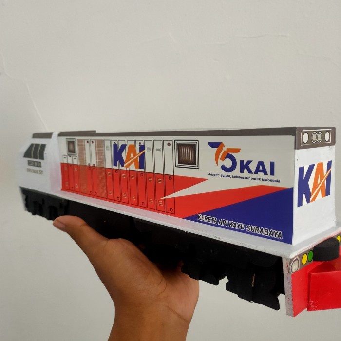 MUST HAVE MINIATUR KERETA API LOKOMOTIF CC 203 LIVERY BARU DAN LOGO KAI BARU TBK TERLARIS