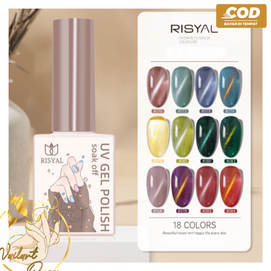 Buruan Beli Kutek Gel Risyal Cat Eye Series UV Gel Kutek Risyal