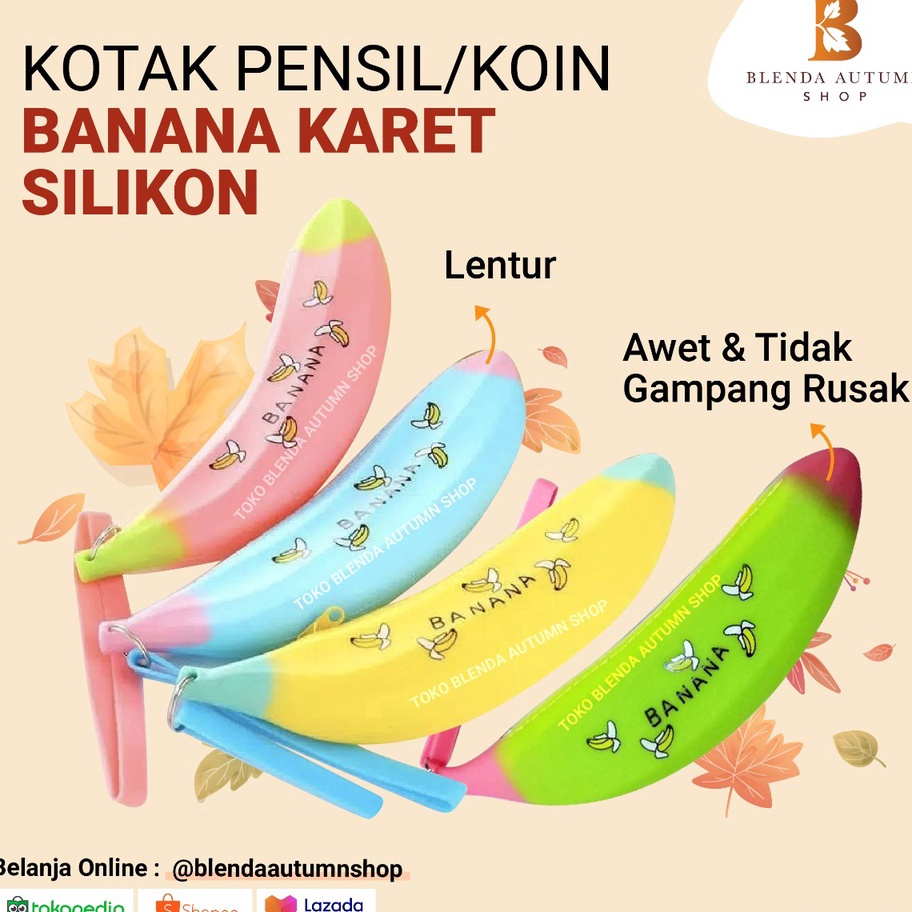 

☈➸❋✦ KOTAK PENSIL PISANG BANANA SILIKON Dijual Murah