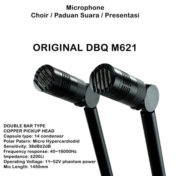 MIC CHOIR DBQ M621 FLOOR STAND MICROPHONE PADUAN SUARA SPEECH ORIGINAL NEW