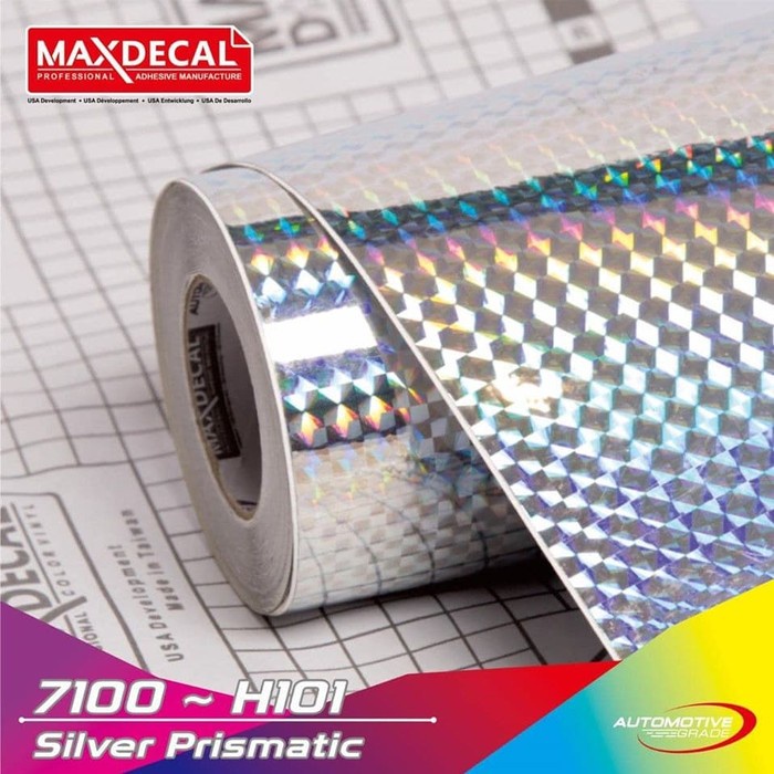 

Best Seller [Roll] Maxdecal 7100 H101 Prismatic Silver Hologram Sisik Ikan Putih