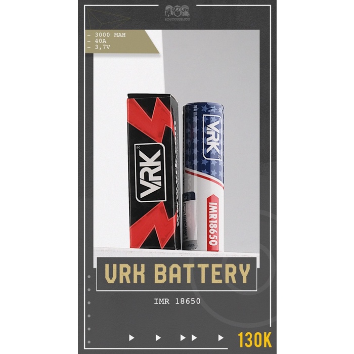 Ready BATTERY VRK 18650 AUTHENTIC