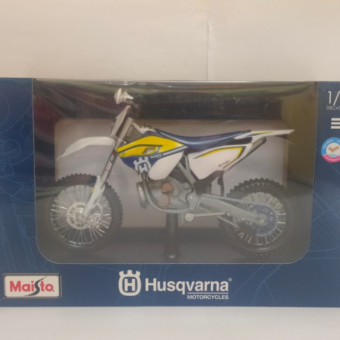 HOT SALE MINIATUR MOTOR TRAIL HUSQVARNA SKALA 1:12 MAISTO DIECAST MOTOR CROSS TERLARIS