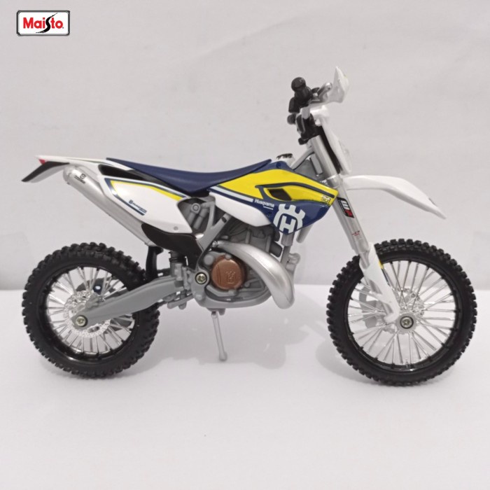 DISKON SPESIAL MINIATUR MOTOR TRAIL HUSQVARNA FE 501 BIRU MAISTO DIECAST MOTOCROSS TERMURAH