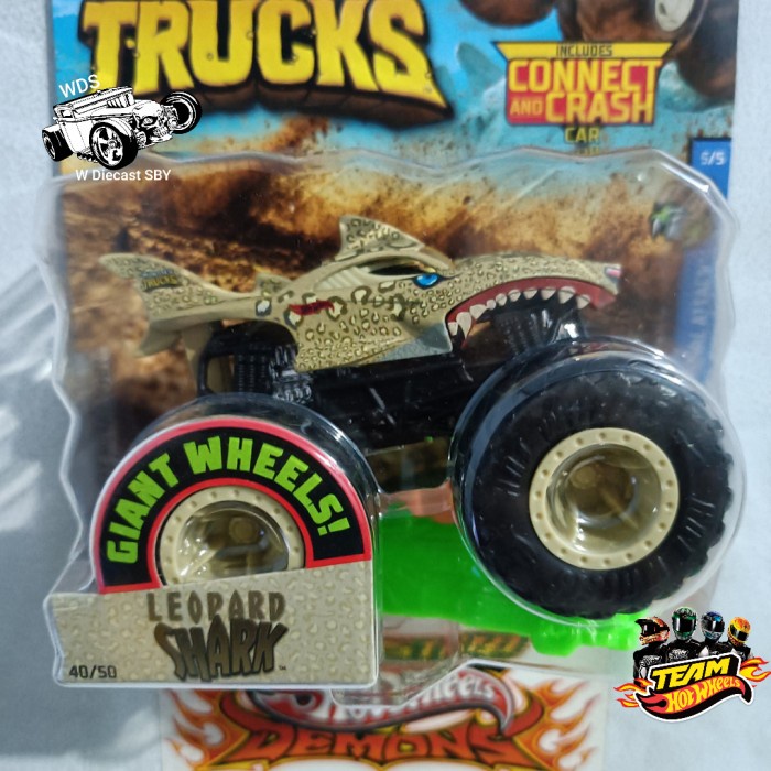 HOT SALE HOT WHEELS HOTWHEELS MONSTER TRUCKS TRUCK JAM LEOPARD SHARK HIU TERLARIS