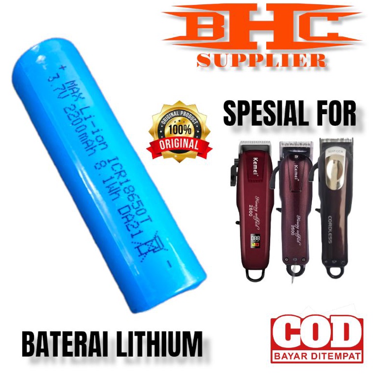 BATERAI CLIPPER CORDLESS KEMEI 2600 CLIPZICH / BATTERY BATRE MESIN CUKUR RAMBUT 86
