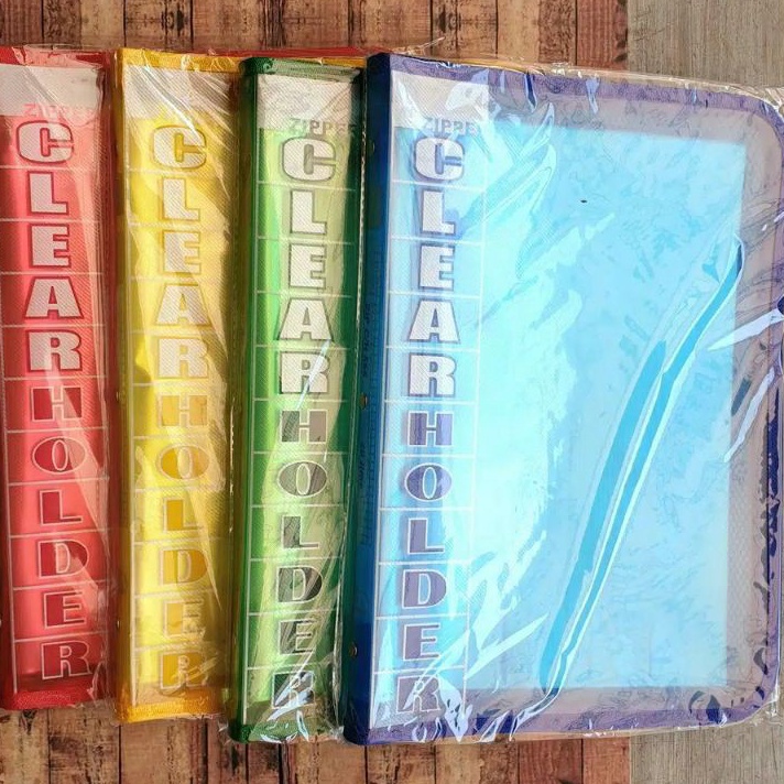 

Super Promo Clear Holder Zipper Isi 20 - 40 - 60 Lembar Plastik TOPLA / Map Plastik Resleting Folio