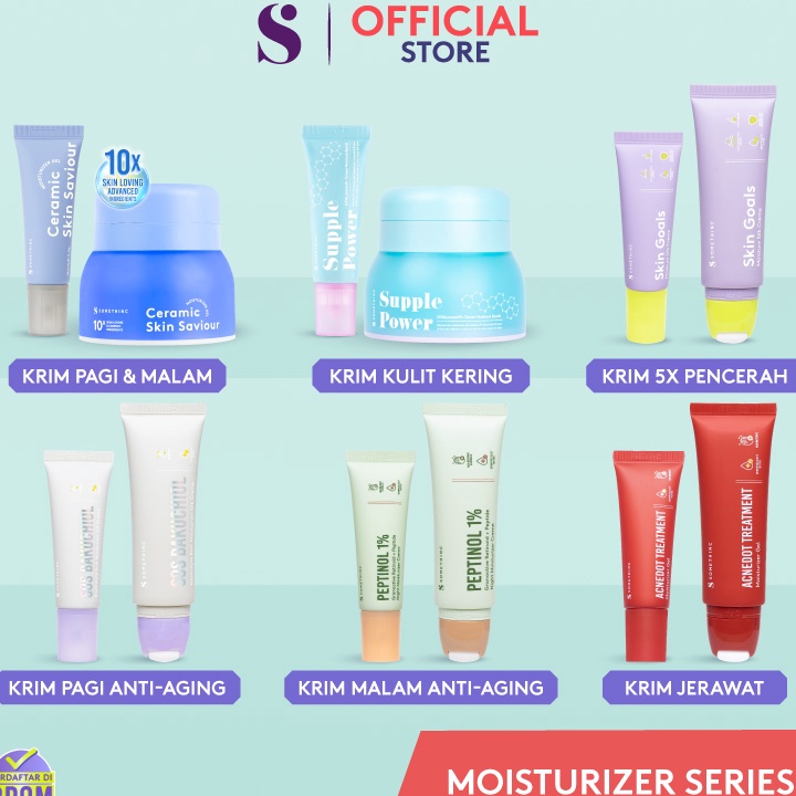 Best Seller SOMETHINC Moisturizer Series (Ceramic Skin Saviour, Supple Power Bomb, Skin Goals Moistu