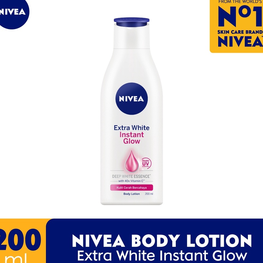 ♚ V 10423 NIVEA Body Care Extra White Instant Glow SPF15 Lotion 200 ml ✨ 7.7  ®
