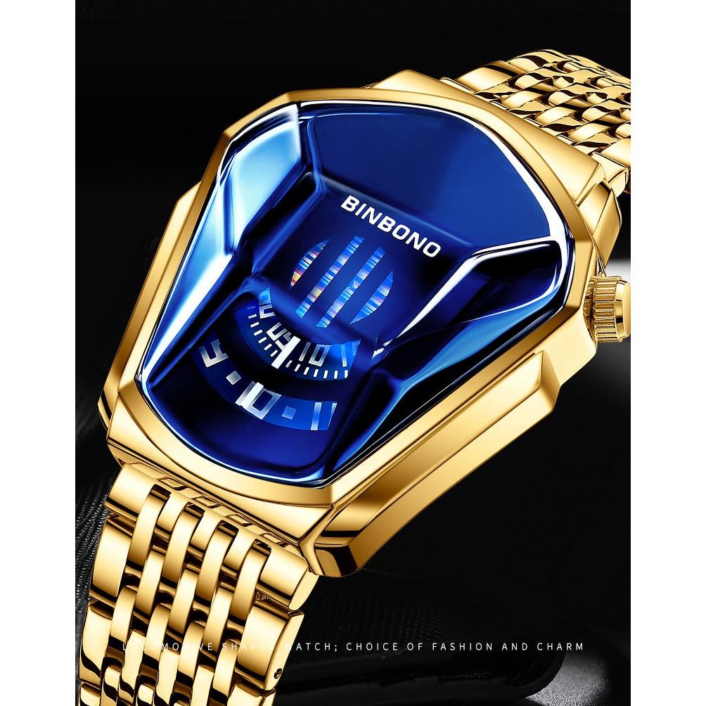 Arjun- JAM TANGAN PRIA BINBOND PREMIUM MURAH ASLI ORIGINAL RANTAI GOLD STAINLESS EMAS DANIEL JAM079G