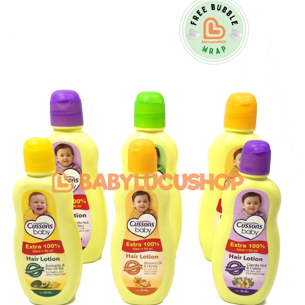 [CODEBARANG328SEW] Cussons Baby HAIR LOTION 50+50ml / 100+100ml Cusson Lotion Rambut Bayi Fora Minya