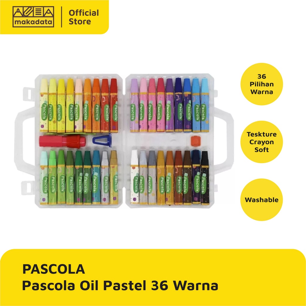 

LZN CRAYON / OIL PASTEL PASCOLA ISI 36 WARNA MURAH TFQ