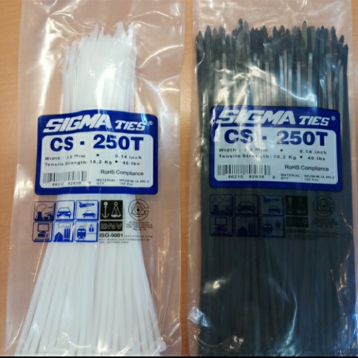 

Terlaris Kabel Ties 25Cm Sigma Cs-250T Putih/Hitam