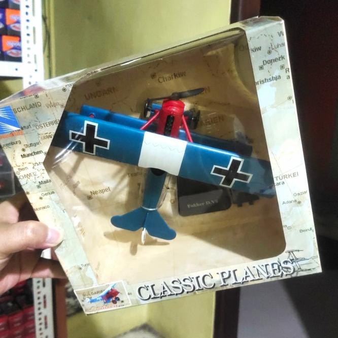 Diecast Miniatur Pesawat Terbang Fokker D7 Klasik Planes Newray