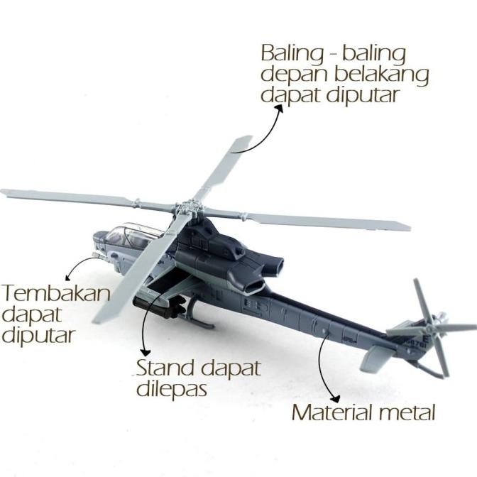 Diecast Miniatur Mainan Pesawat Metal Sky Pilot Cobra