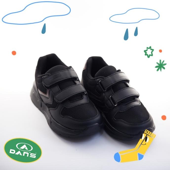 Sepatu Anak Laki-laki SD DANS Reigo Black Size 31-36 DISCOUNT