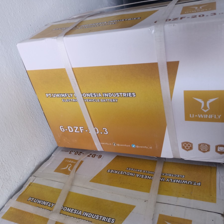 Aki Sepeda Listrik 12V/20Ah merk UWINFLY (1 set isi 4 - 48V/20Ah