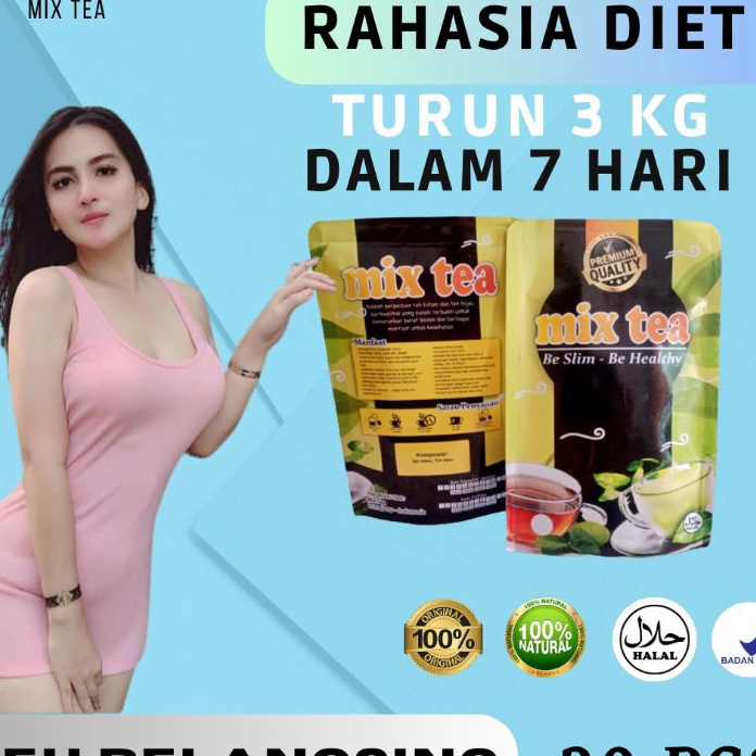 

MYSP5566 DISKON!!!!!!! TEH DIET PELANGSING BADAN MIX TEA 100% BAHAN ALAMI AMPUH