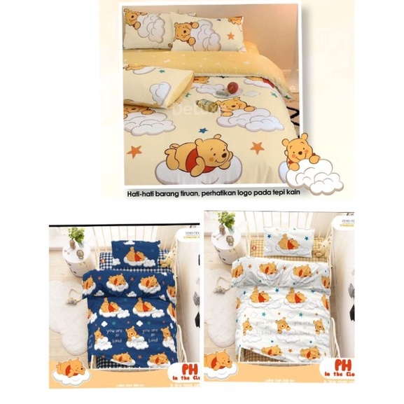 HOT SALE!. Sprei motif anak Pooh kuning lucu ANTI GESER