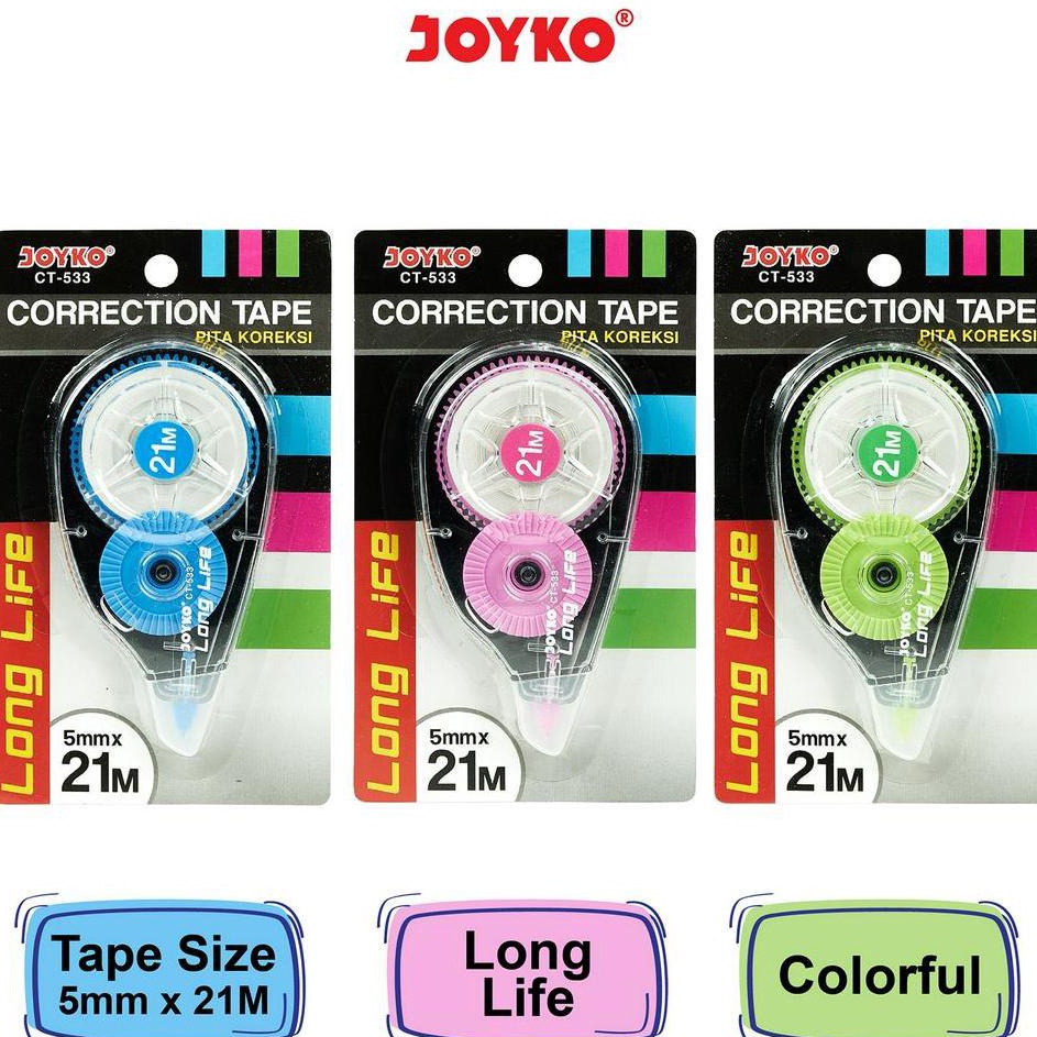 

♥ MMMM 27210 Correction Tape Pita Koreksi Joyko CT-533 ❤[PROMO ⚡ALE!!!]❤ ♚