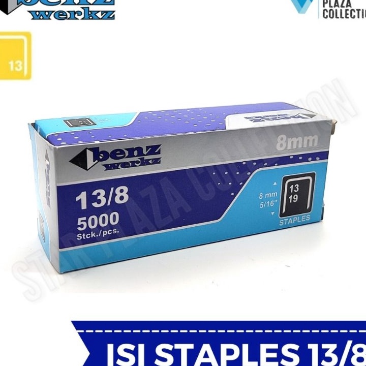 

GFDX7853 5.5 COD Isi Staples Manual / Staples Tembak Guntacker Merek BENZ WERKZ / RAPID RAPIDE Original Uk. 13/8mm (8mm) - untuk Pengerjaan Jok Motor, Jok Mobil, Sofa, Funiture, Kayu