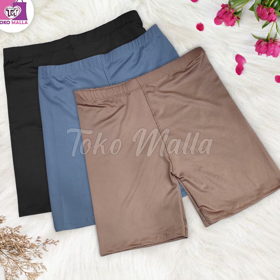 *Grosir* Short Pants Legging Wanita Polos Pendek Lejing Celana Dalaman Ketat Sport Stretch Perempuan