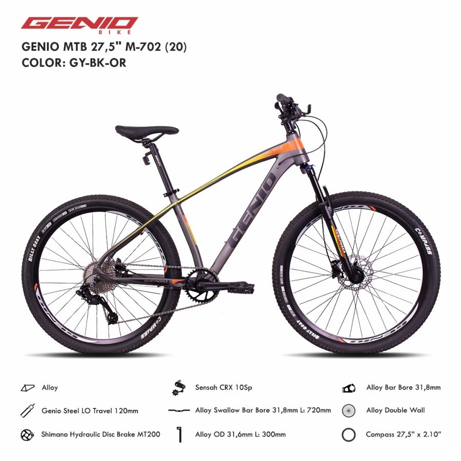 sepeda gunung 27,5 GENIO M-702 by UNITED Original Garansi 5 tahun