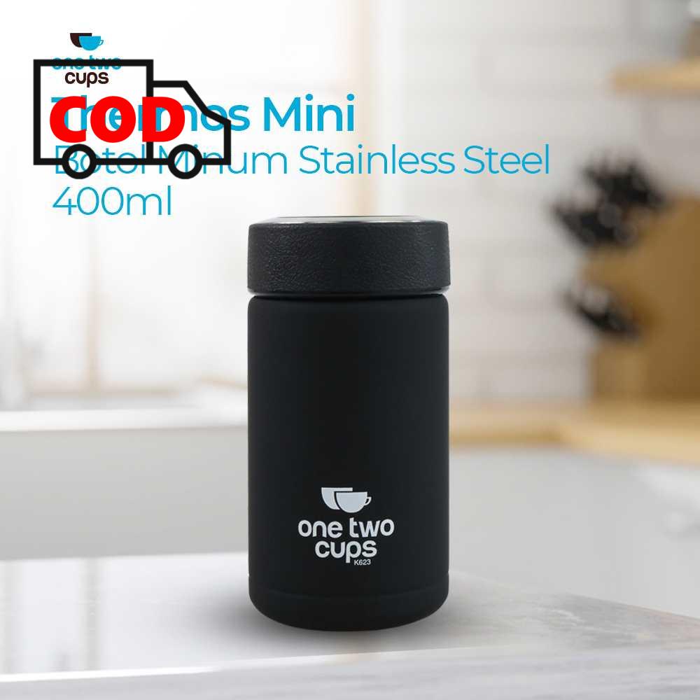 Botol Minum Termos Air Panas Dingin 400ml Stainless Steel Elegan Thermos Kopi Teh Awet Tahan Lama
