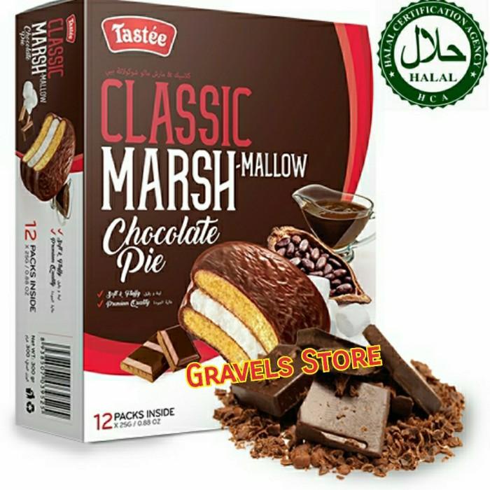 

[Logo HALAL] Tastee Chocolate Pie CLASSIC Marshmallow - Snack Vietnam Best Seller