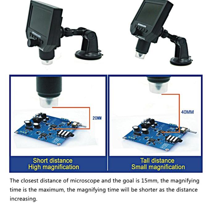 Mikroskop Digital Lcd 4.3'' Pembesaran 40X-160X