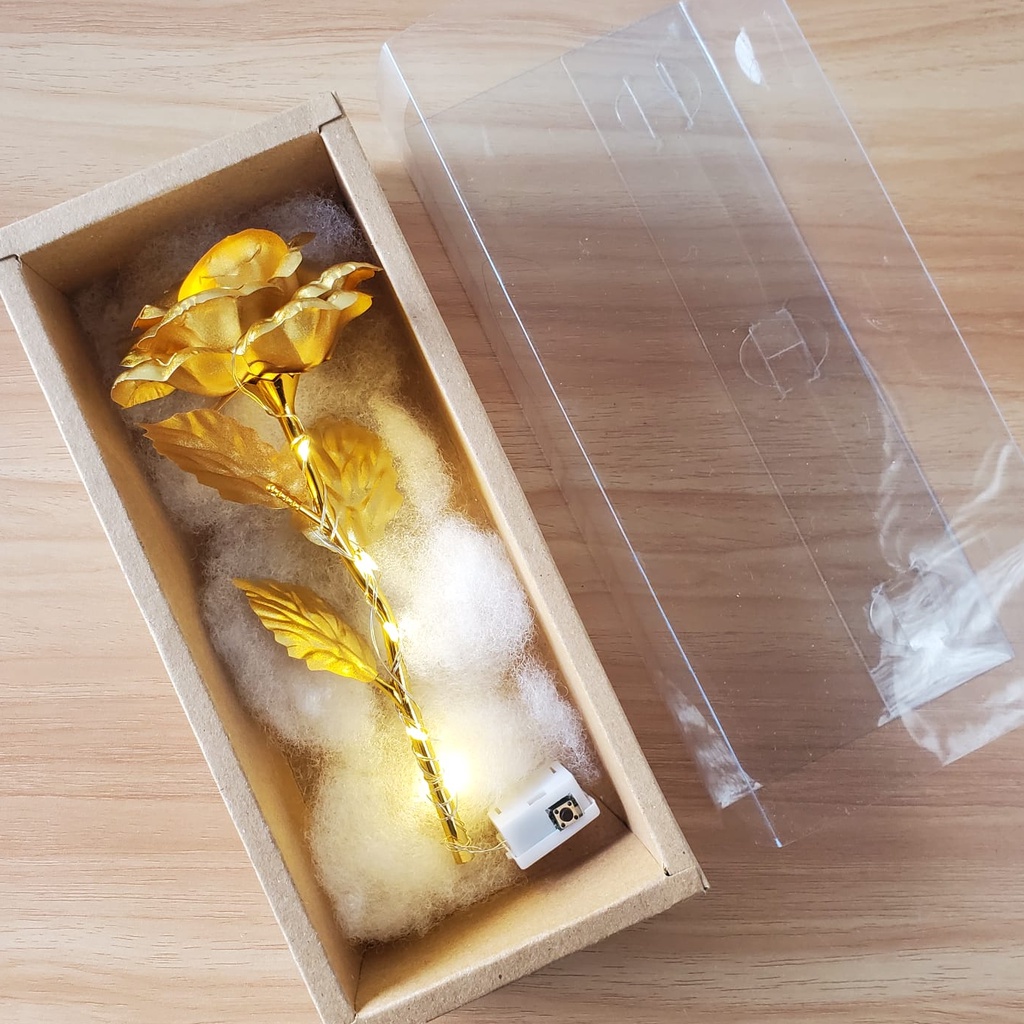 

WQMQ9010 5.5 COD Bunga Mawar Beauty and The Beast Gold Foil Flower Galaxy Rose Box Craft