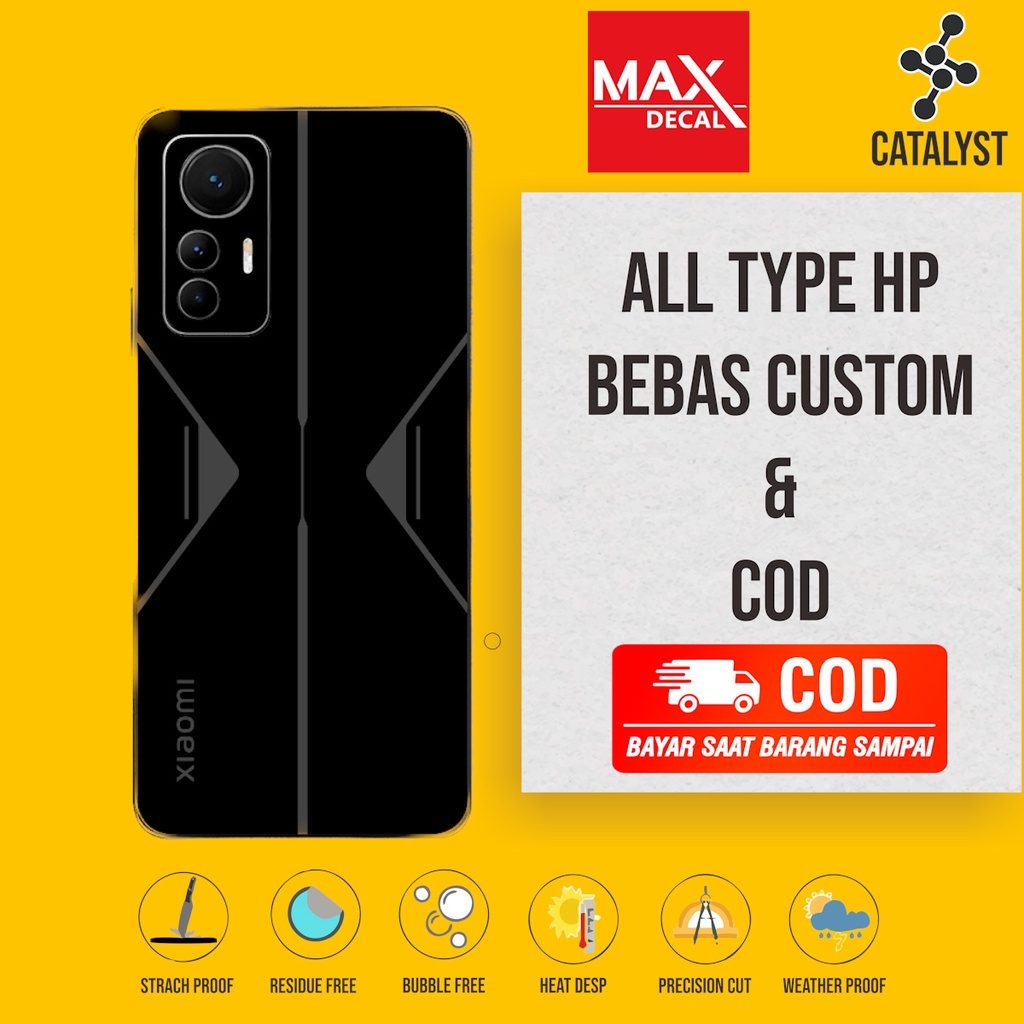 (Buy 1 Get 2) Garskin Skin Mi 12 Lite Xiaomi 12 Lite - fgt Kode - KOQY Bisa Custom - Sticker Case