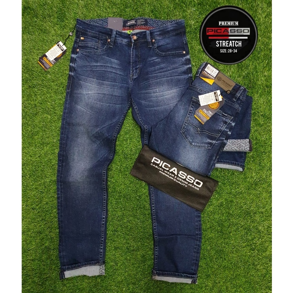 BIG SALE. celana panjang pria slim fit stretch picasso original celana picasoo original jeans stretc
