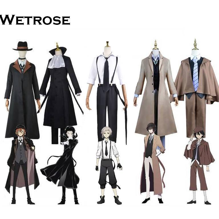 LARIS MANIS 【Wetrose】Ready Stock Bungo Stray Dogs Cosplay Costume Daizai Osamu Nakahara Chuya Yosano