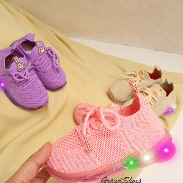 ༒ XXX 83110 SEPATU LED ANAK YUCATAN RAJUT SIZE 26-30 LIVE09 TERMURAH ♫
