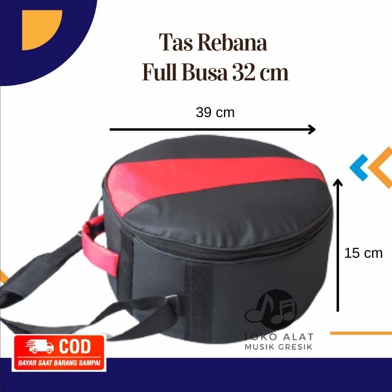 Tas Rebana Hadroh Besar Ukuran 32 Cm Full Busa Rebana Berkualitas