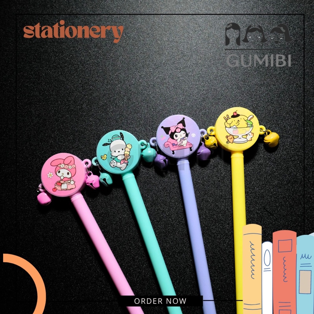 

(12pcs) PULPEN LONCENG SANRIO PEN GEL MOTIF SANRIO KUROMI CINNAMOROLL TERMURAH