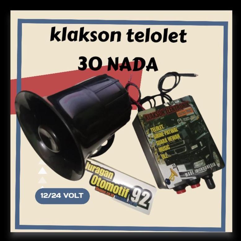 klakson telolet motor mobil 12/24 volt