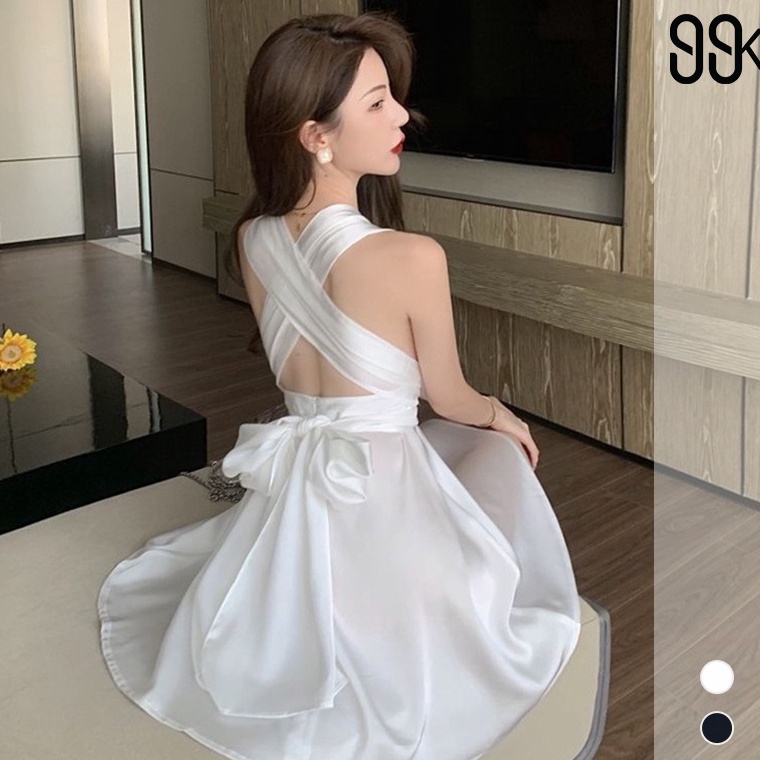 TERPERCAYA. Satin Party Cocktail Mini Dress White Night 1417 (S-XL)