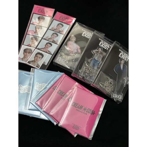 [READY STOCK] EXO CREAM SODA POP UP GOODS ACRYLIC CHANYEOL BAEKHYUN SEHUN 4 CUT TRADING CARD