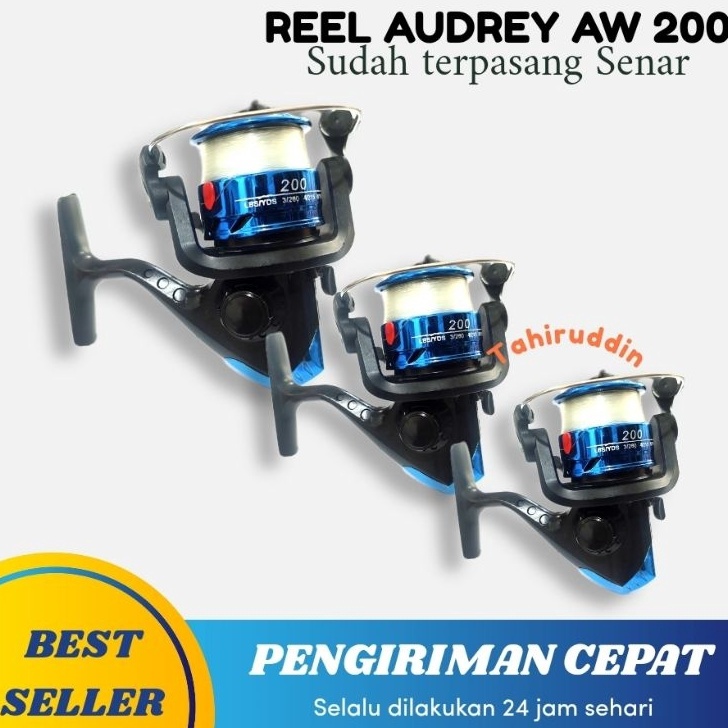 Diskon Reel Audrey AW200 5 BB BONUS  SENAR ORIGINAL. SILAHKAN PILIH WARNA