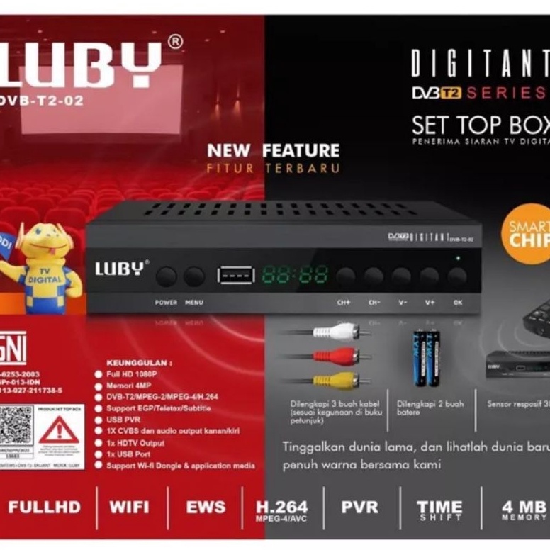 BIG SALE Set Top Box Luby - STB Merk Luby / Reciver Siaran Tv Digital Tabung LCD