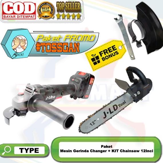CHAINSAW GERINDA | PAKET CHAINSAW ADAPTER & GERINDA CORDLESS CAS| JLD
