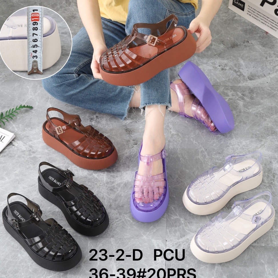Paling Dicari.. Sepatu Sandal Platform Wanita Meisha Plato Black